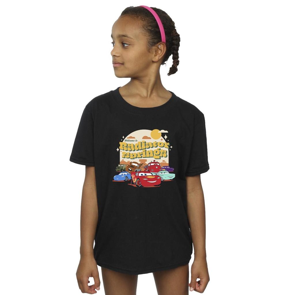 Disney Girls Cars Radiator Springs Group Cotton T-Shirt