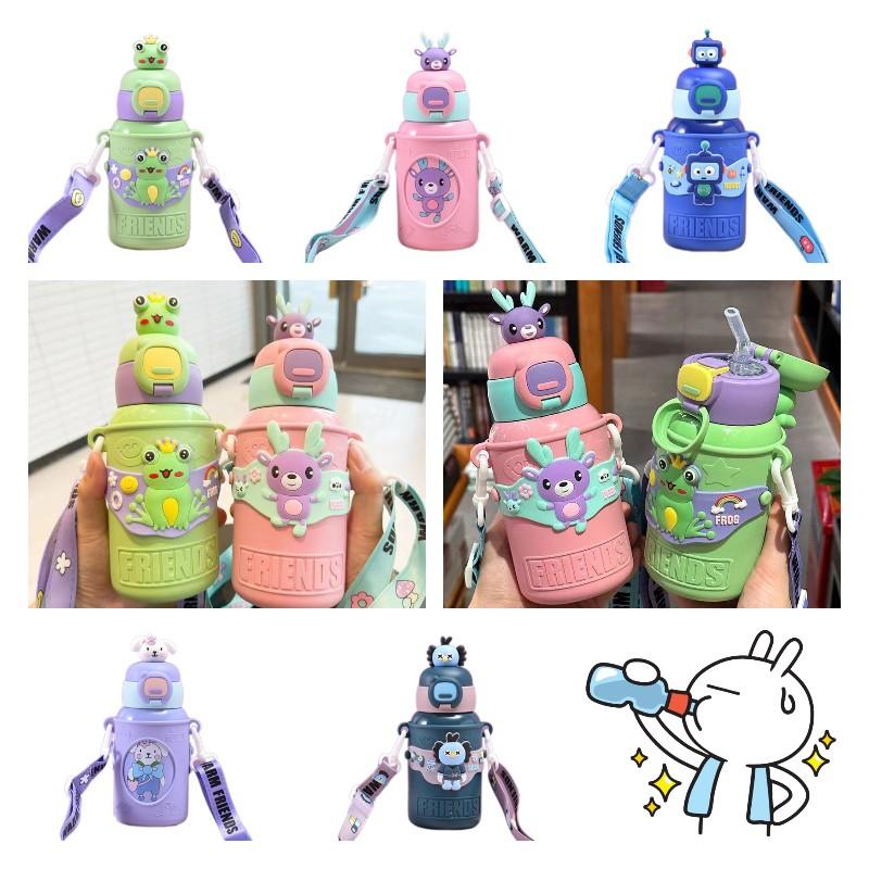Pattern Cartoon 450ml Children Stainless Steel Insulated Cup Sippy Cup Kids Gift