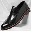 Fashion New Britain Gentleman Pointed Penny Loafter Patent Leather Shoes For Men Business Casual Formal Wedding Dress Footwear