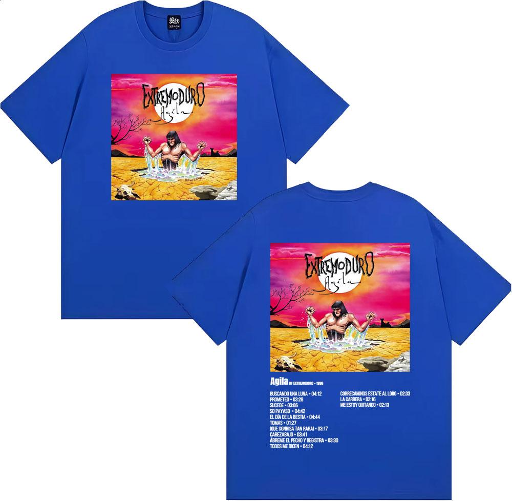 Rock Band Extremoduro Album Cover Tshirts for Unisex WOMEN Fashion Retro Short Sleeve T Shirt Summer Tops Loose Tshirt Streetwear