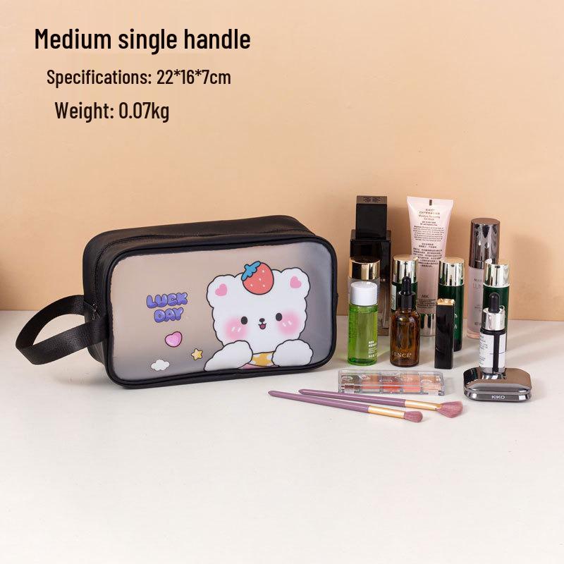 Waterproof Cartoon Wash Bag - Large Capacity PVC Toiletry & Cosmetics Travel Organizer for Women