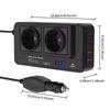 200W Peak Power Car Inverter DC To AC 12V To 220V with 4 USB Ports and EU Socket Auto Mounted Accessories