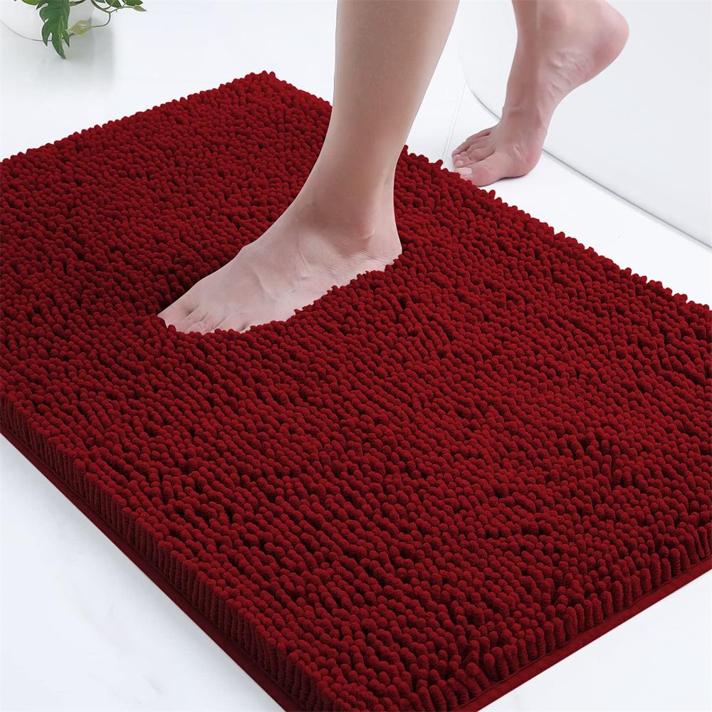 Olanly Super Absorbent Bathroom Rug Luxury Chenille Bath Mat Plush Non-slip Shower Mat Bathroom Carpet Welcome Deal Floor Mats