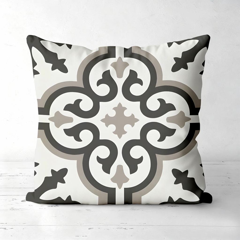 Bohemian Floral Tile Pattern Pillow Covers Pattern Cushion Cover Suitable For Sofa Bedroom Car Pillow Cover