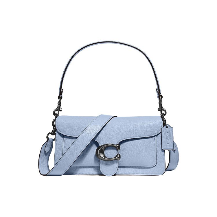 

Coach Tabby 26 Fashion Minimalist Polished Pebble Grain Leather Shoulder Bag Women Shoulder Bag Cup-Blue Solid-Macaron-Color 73995-V5TWI Basic Set (Bag+Dust Bag)