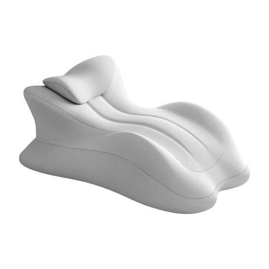 Подушка для ягодиц для пар 3D Изогнутая Волнистая Подушка для спины Поддержка в нескольких положениях Подушка-клин из пены с памятью для лежания и сидения в кровати Интимность пар A серый 4200₽