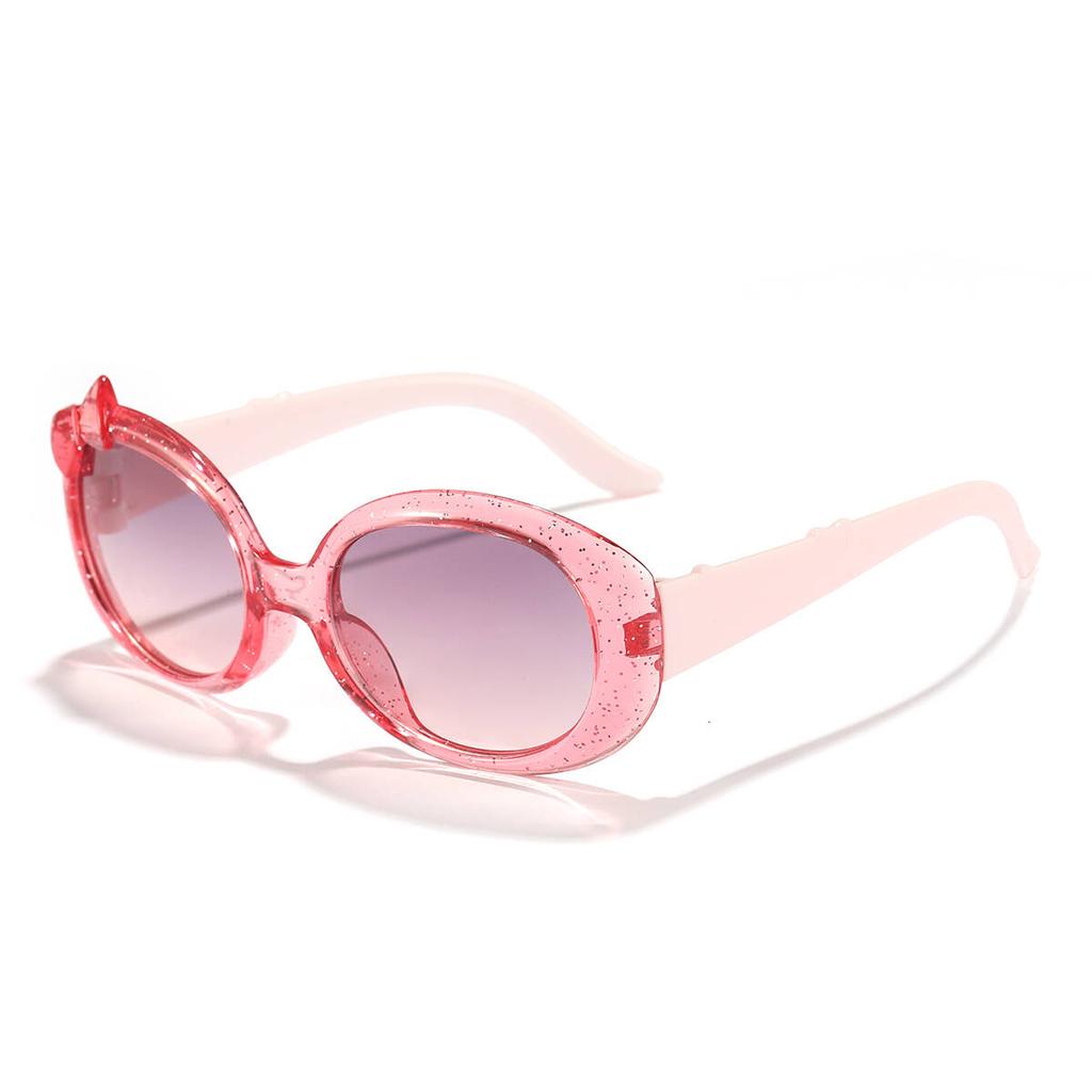 2026 New Children's Sunglasses For Girls, UV Protection, Cute Bow Design, Transparent Color Sunshade Glasses