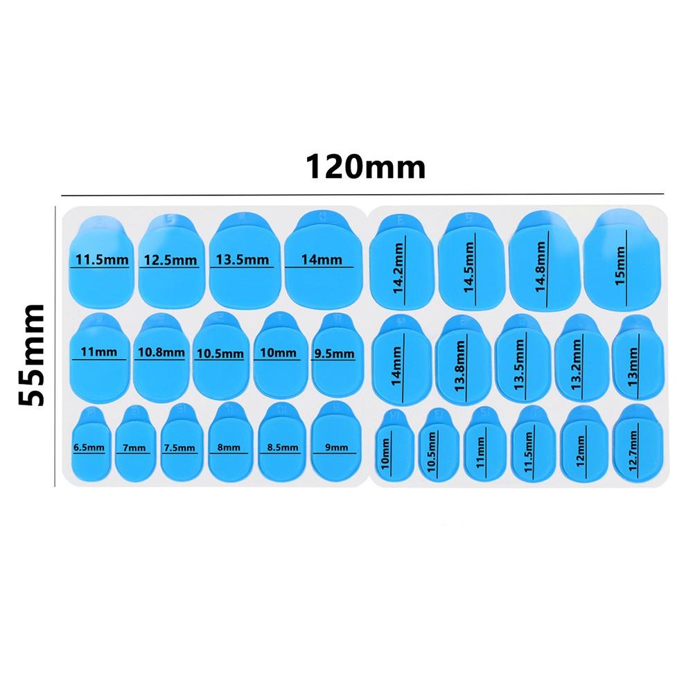 

Transparent Blue Square Jelly Nail Stickers Thin Nail Gel Stickers Gel Nail Patches for Fake Nails Extra large and long