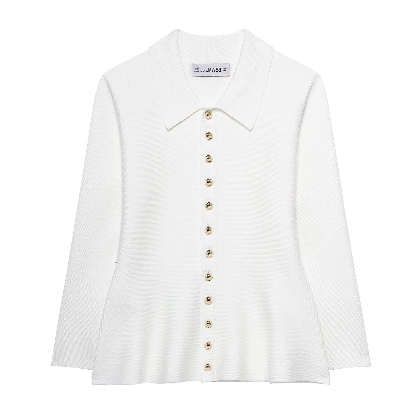 

TAOP&ZA Spring/Summer Women s Elegant Knit Cardigan with Short Skirt Hem Large