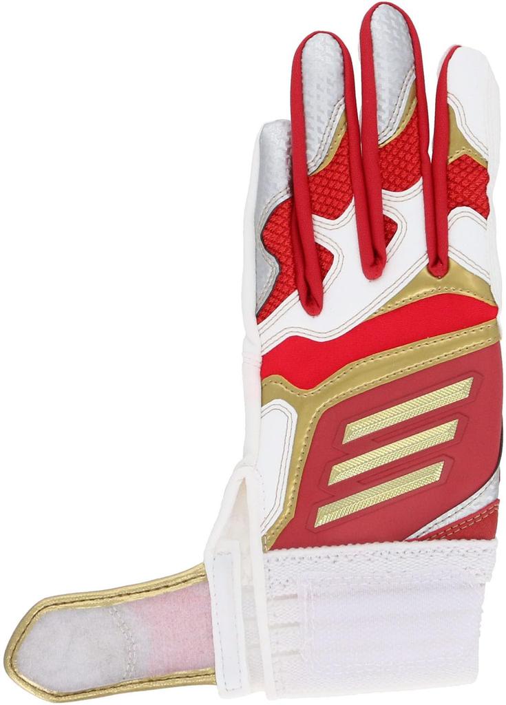 adidas Baseball Batting Red x Gold JL LBG904 Gloves, 51, Junior, (6482)