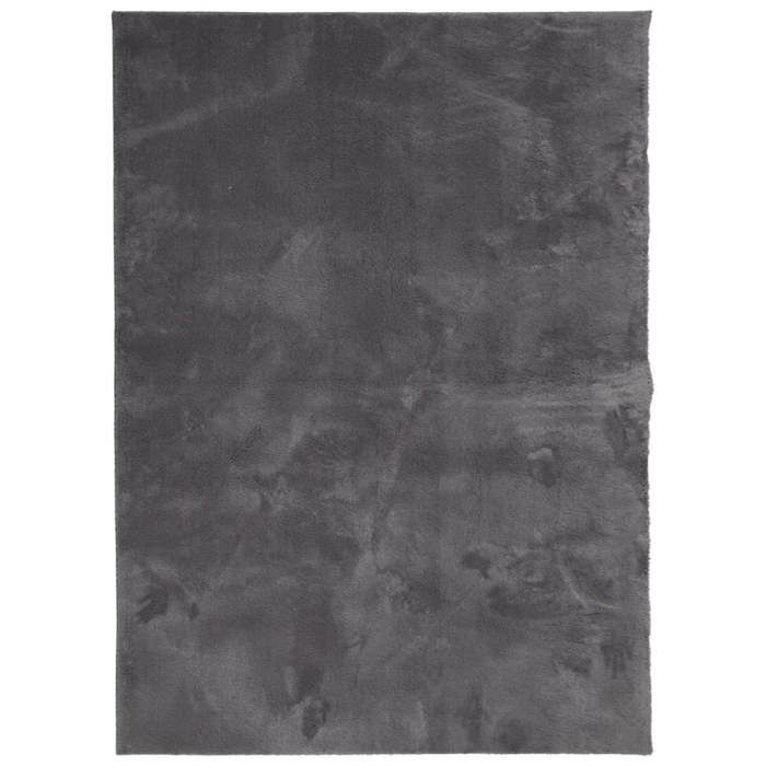 VidaXL HUARTE Soft Washable Short-pile Rug Anthracite 140x200 Cm 375001