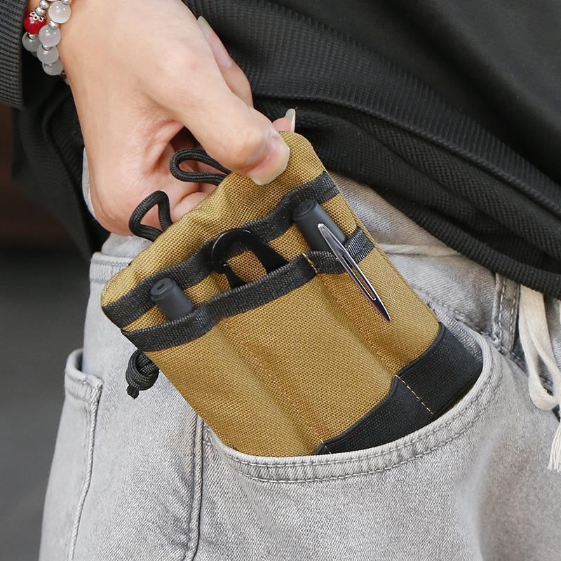 Camouflage Tactical EDC Tool Kit: Portable Outdoor Camping & Hiking Multifunctional Key Storage Bag.