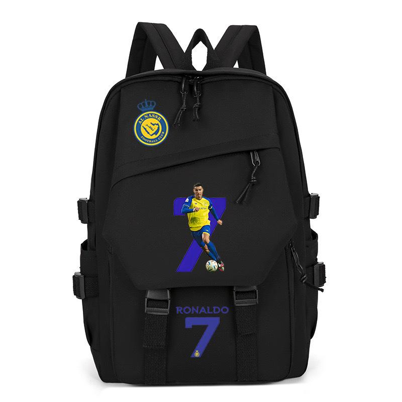 Football Player C Luo Peripheral Printing Trend Schoolbag Junior High School High School Students Large Capacity Spine Backpack