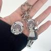 Cartoon Drip Glue Girl Acrylic Keychain Phone Lanyard Kawaii Backpack Pendant Charm Key Hanging Decoration Accessories Gift