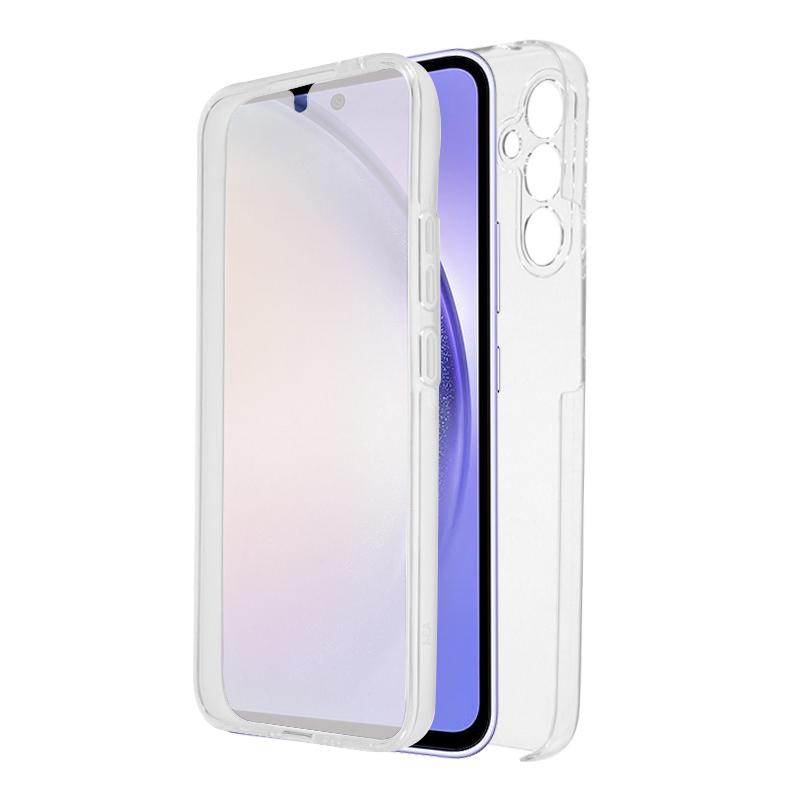 For Samsung Galaxy A54 5G Full Protection Anti-drop Shell TPU Frame+Acrylic Back+PET Front Cover Clear Phone Case