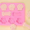 Silicone Baking Mold Dog Footprints Shape Bakeware Tools Baking Supplies Gift