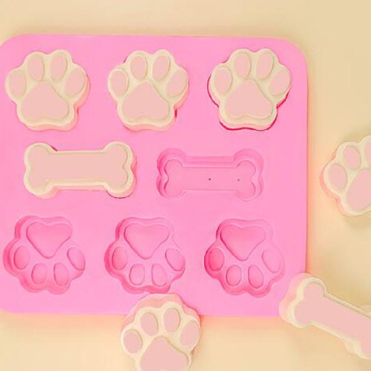 Silicone Baking Mold Dog Footprints Shape Bakeware Tools Baking Supplies Gift
