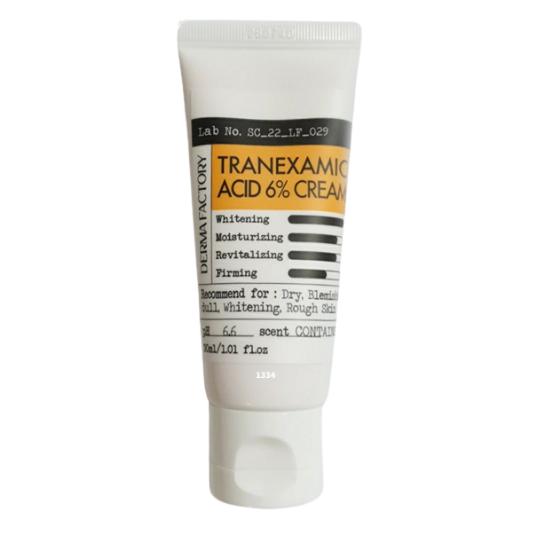 Dermafactory 6% Tranexamic Acid Tone-Up Cream – Vegan Formula, 30ml