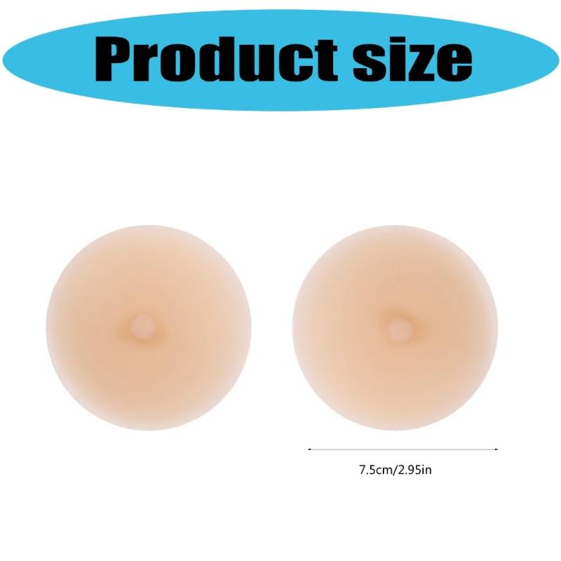Realistic Adhesive Silicone Nipples Reusable Attachable Breast Pasties Pads for Breast Forms Crossdressing Mastectomy