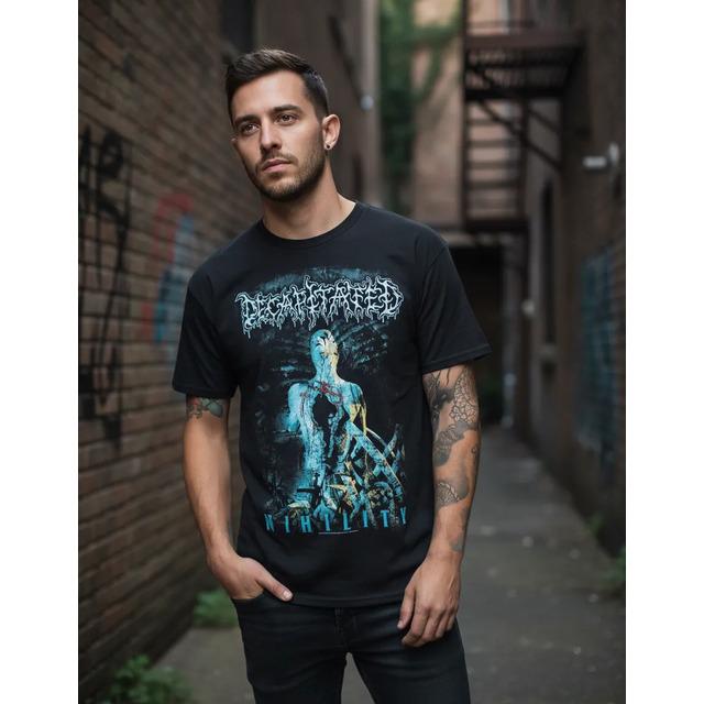 Camiseta De Algodao Unissex Preta Reimpressa Vintage Decapit M