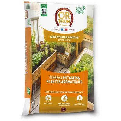 Vegetable Soil &; Aromatic Plants - BROWN GOLD - OBRTARO6U - 6L - Fast Growth