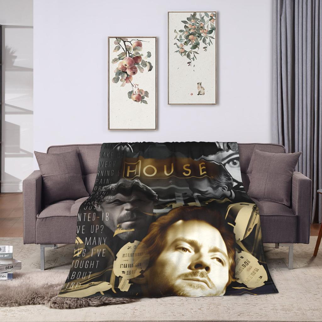 Doctor House Blanket Soft Fluffy Plush Throw Blanket For Students Couch Chair Sofa Bed Flannel Bedspread Bed Cover