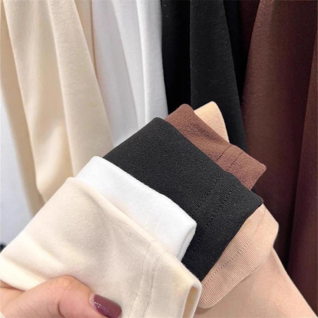 Women's Thick Half-High Collar Fleece Base Layer Shirt - Autumn/Winter 2025 Long-Sleeve Warm Top