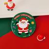 Gift Glass Cartoon Christmas Mirror Easy To Carry Pocket Make-up Mirror Handheld Small Round Mirror Vanity Mirror