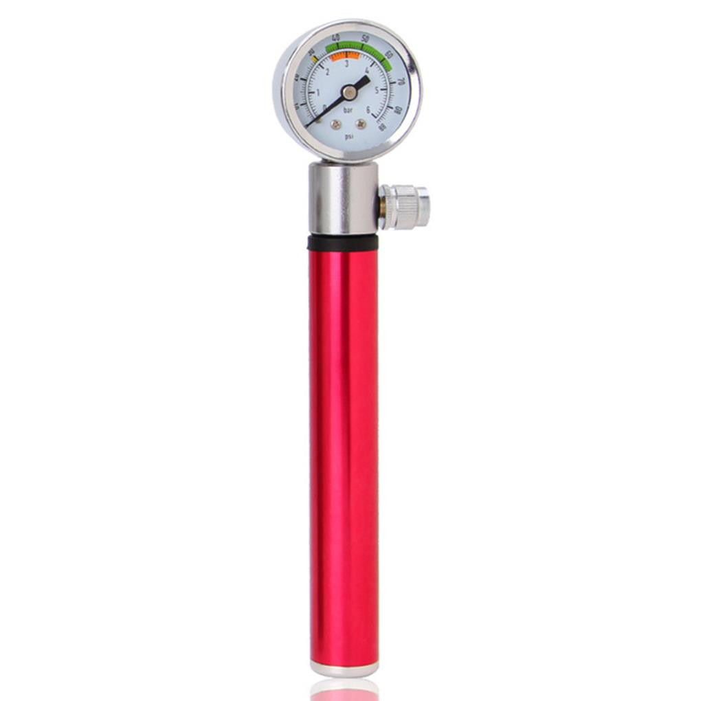 Tire Inflator Bike Pump Inflating Tools Gauge Aluminum Alloy Space Saving Compact Size Cycling Supplies Mini Pumps