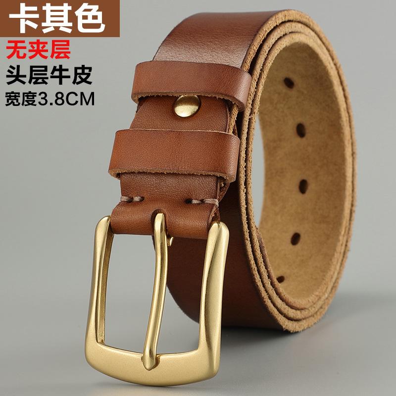 

Ремень мужской кожаный с пряжкой, первый слой, настоящая коровья кожа, ретро мужской ремень, молодежный, ручной работы, универсальный, повседневный, джинсовый ремень 140cm