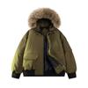 Fur collar velvet jacket, men's cotton coat, men's loose hooded top, men's household