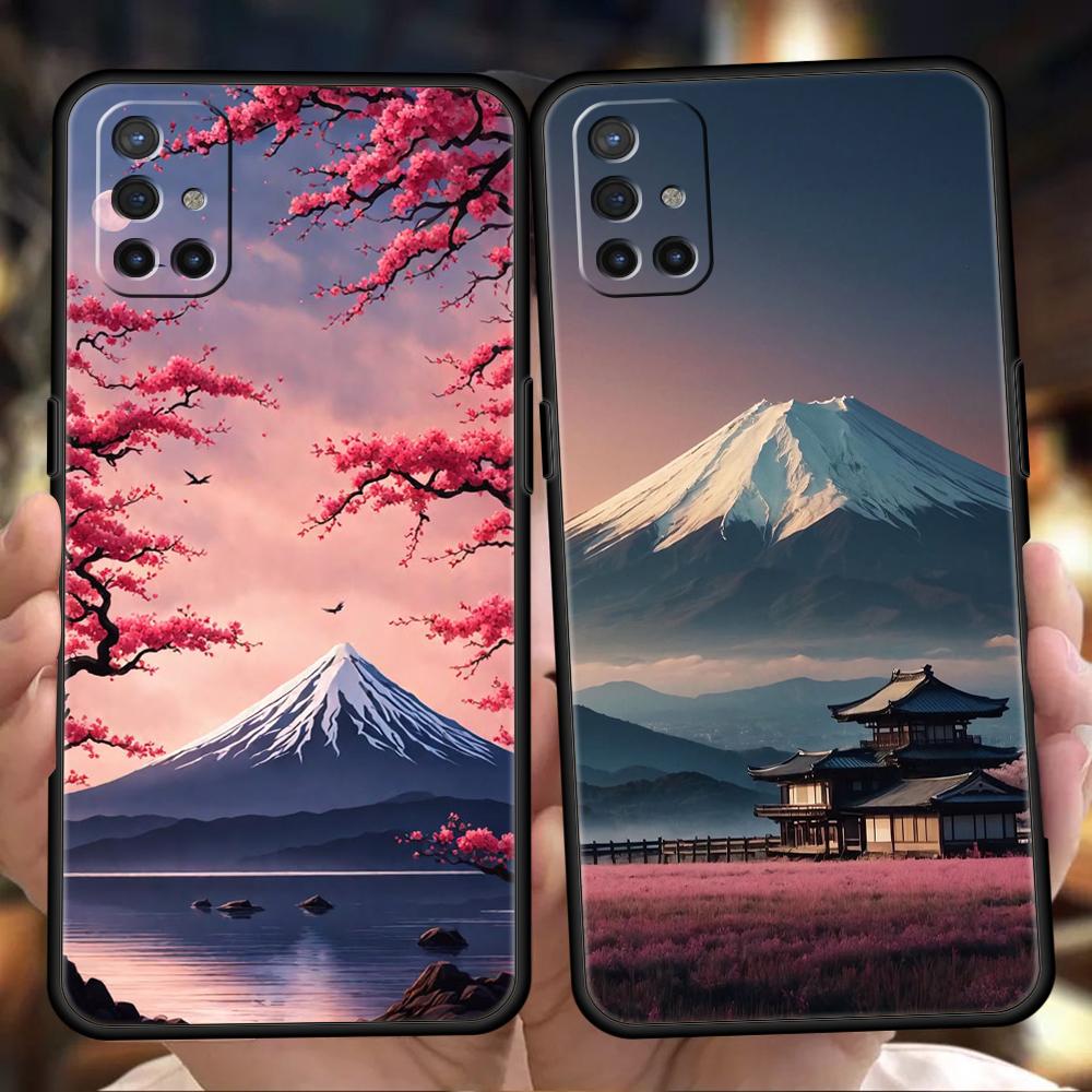 Phone Case For OnePlus 13 12 11 10 9 Pro 9T 13R 12R 10R 9R 9RT 10T 8T Nord 2T CE 3 5G N30 Cover Japan Mount Fuji Cherry blossom