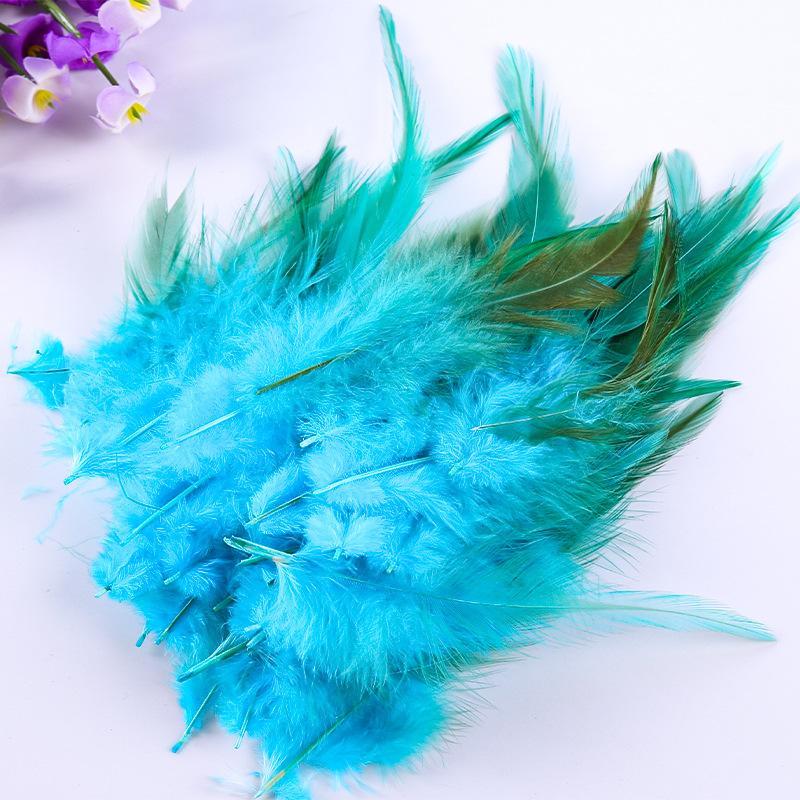 100Pcs Dyed Chicken Feather Feathers 10-15cm for DIY Crafts Handmade Jewelry Wedding Party Festival Costume Decorations