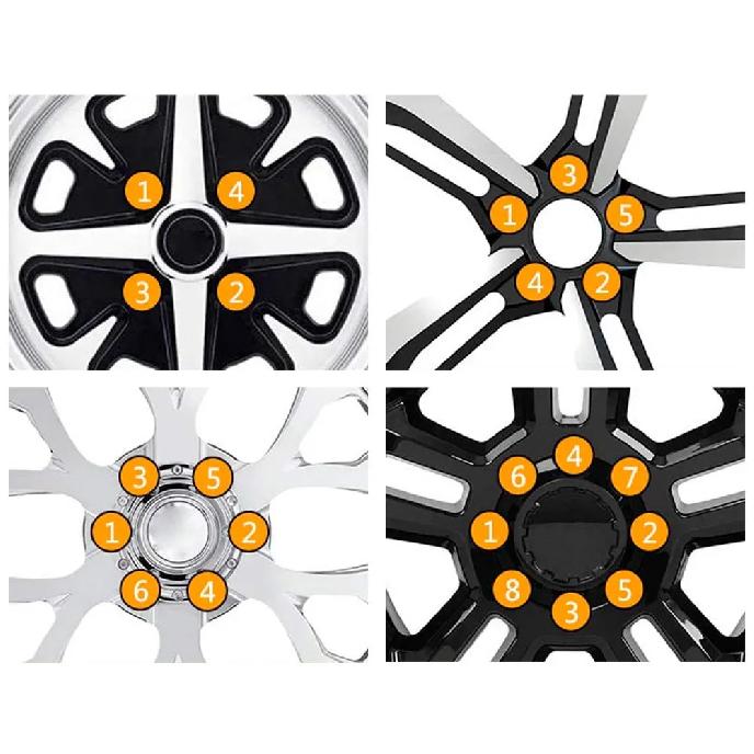 20pcs Car Close End Wheel Lock Lug Nuts M12*1.5 M12*1.25 Aluminum Racing Lug Nuts for Toyota Honda Mitsubishi Car Accessories