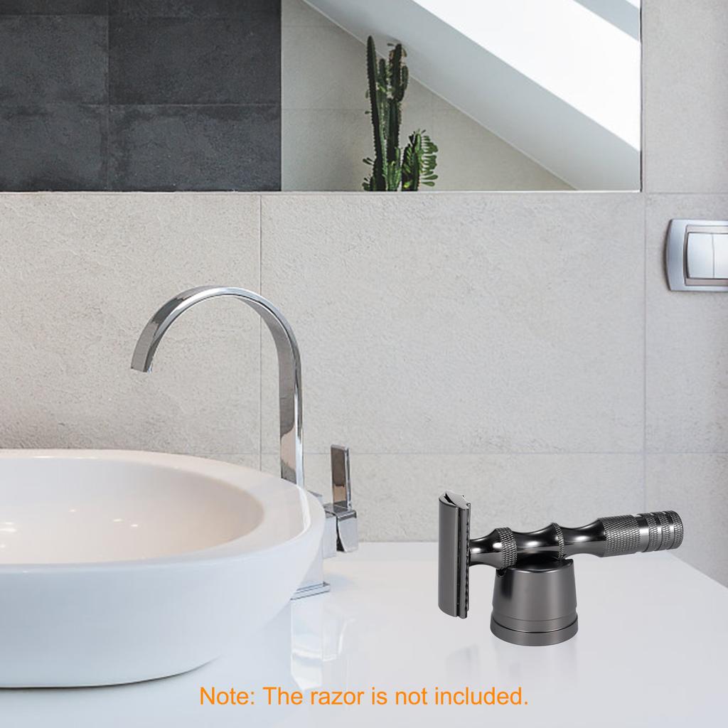 Man s Manual Shaving Razor Stand Aluminum Alloy Safety Razor Base Shaving Razor Accessory