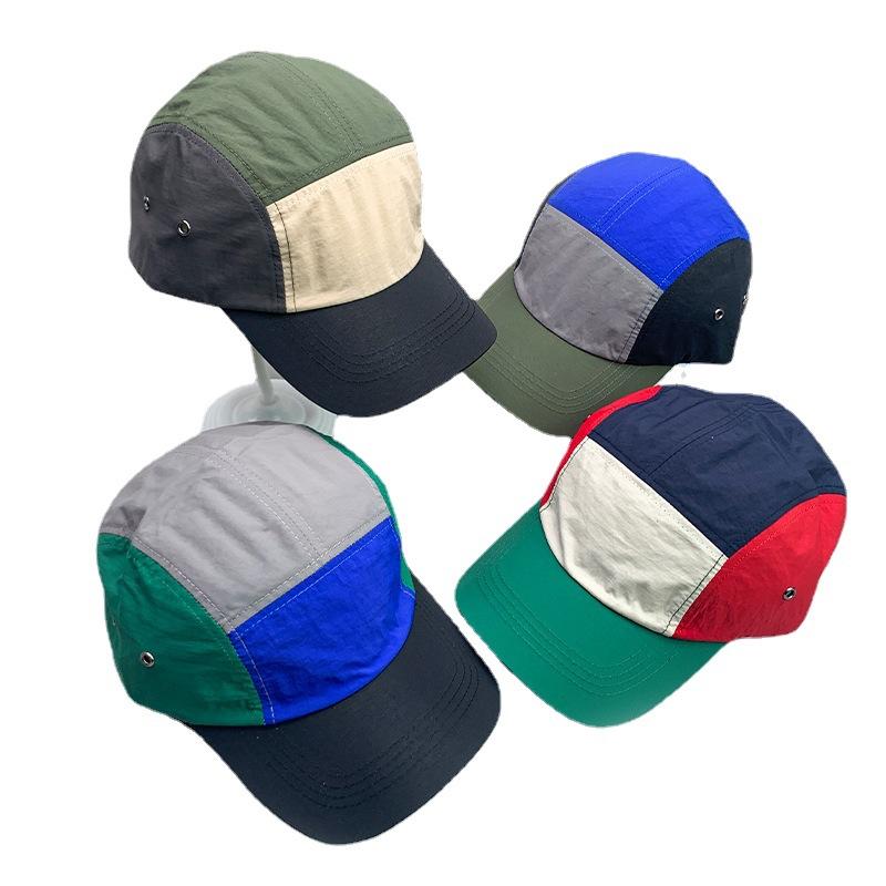 Japanese Simple Contrasting Color Fashionable Men'S And Women'S Baseball Caps Cotton Breathable Color Matching Versatile Sports Sun Hats