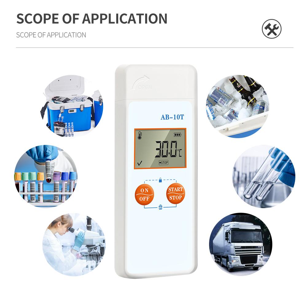 AB-10T USB Temperature Data Logger Mini Temp Recorder LCD Display Datalogger 48000 Points Capacity Thermometer for Food Medicine