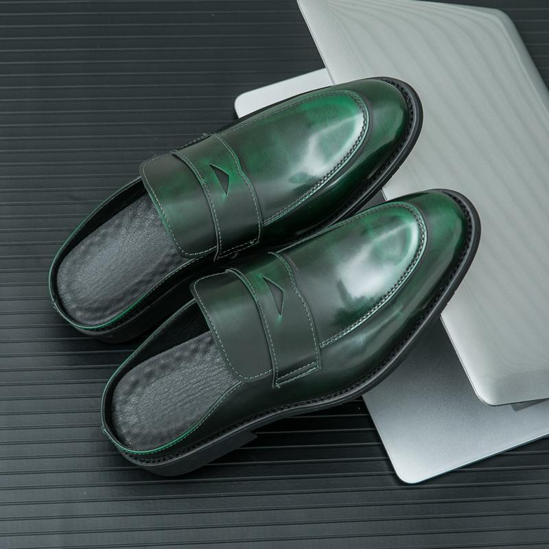 Fashion Luxury Brand Men's Flat Casual Shoes High-end Red Banquet Dress Shoes Office Minimalist Men's Leather Work Shoes Comfortable