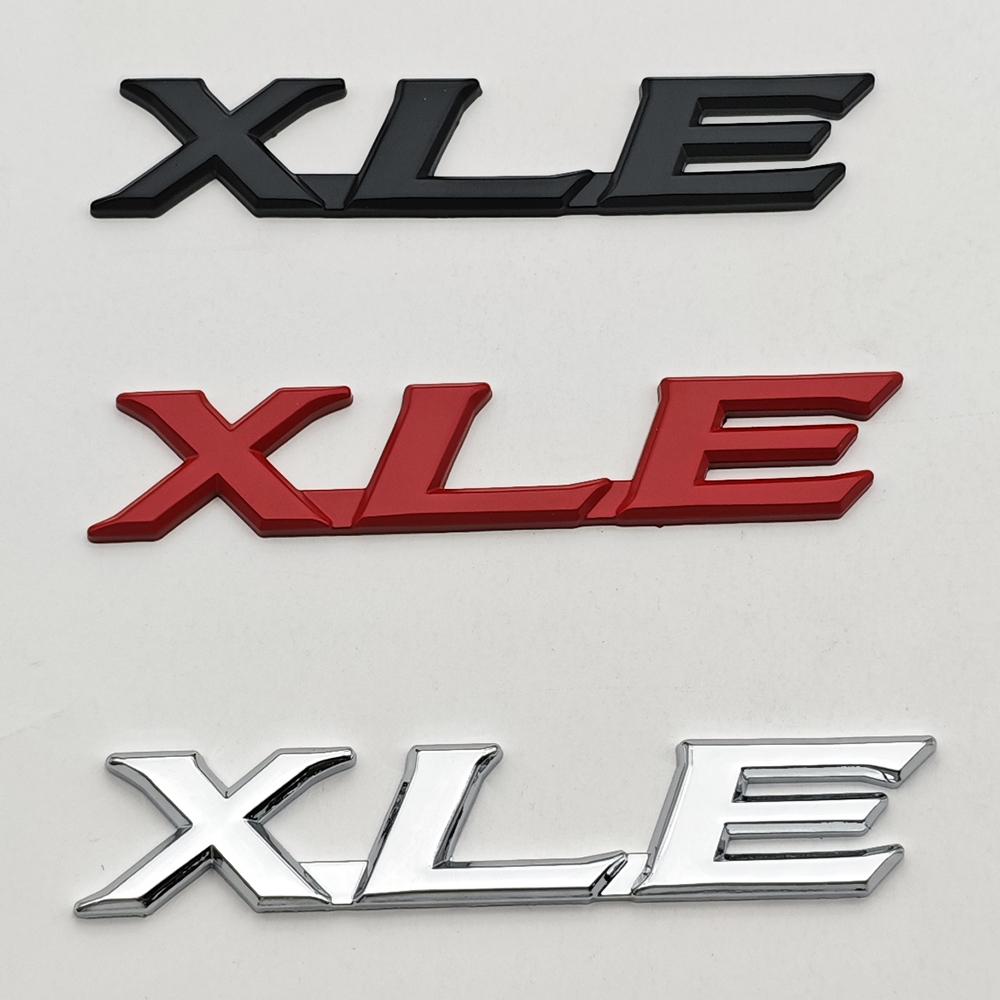 3D Metal Badge Car Rear Trunk Logo XLE Emblem for Toyota Highlander Corolla Sienna Camry RAV4 XLE Sticker Letters Accessories