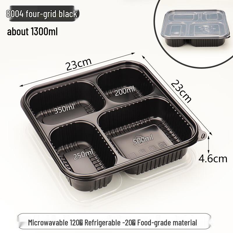 Disposable Compartmented Plastic Food Container
