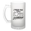 Chope Bière - PLANETEE - J’peux Pas J’ai Bénévolat (minimaliste) - Verre Trempé 470 Ml - Anse Recto/verso - Imprimée Bretagne
