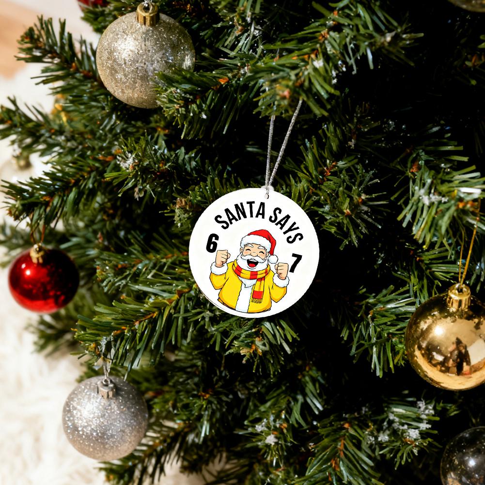 Vánoce 67 Akrylové přívěsky Dekorace Šest Sedm Vtipná Vánoční Ozdoba Vtipná 67 Ozdoba Dárek Na Vánoční Stromeček