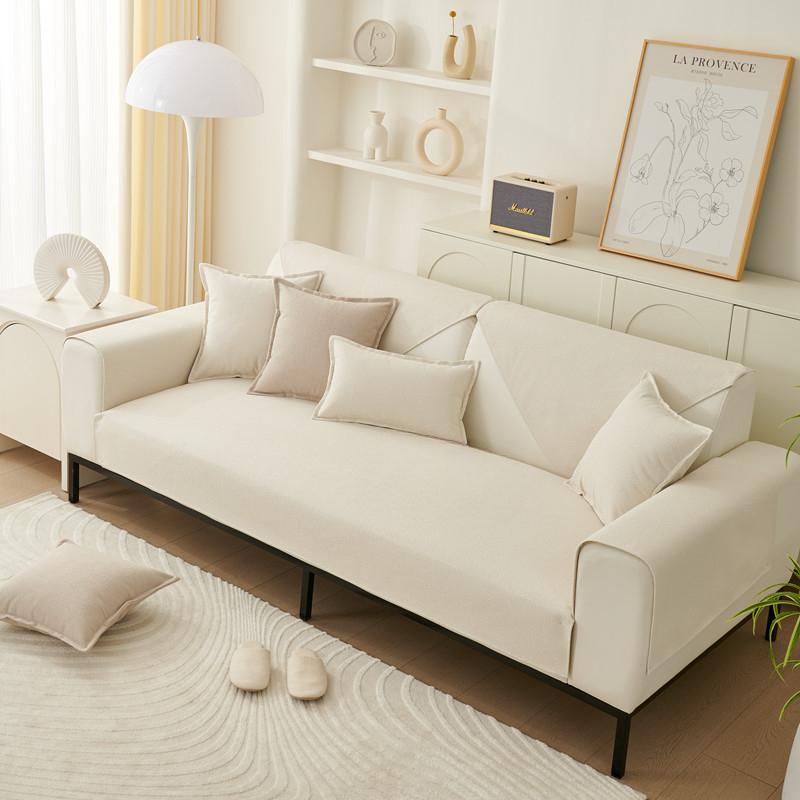 Sofa Cushion Cover Towel Four Seasons Universal Non-Slip Teddy Plush Sofa Cushion Anti-Scratching Cushion