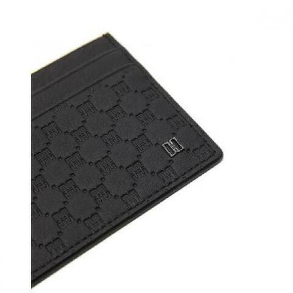 Daks Black Leather Embossed Dd Pattern Card Holder Dbho3e369bk