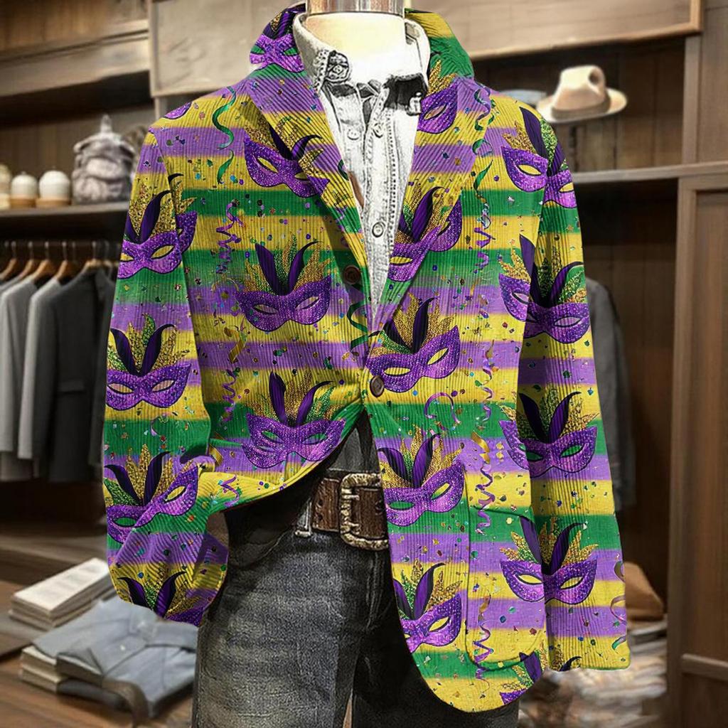 Herren Business Casual Karneval Cordjacke