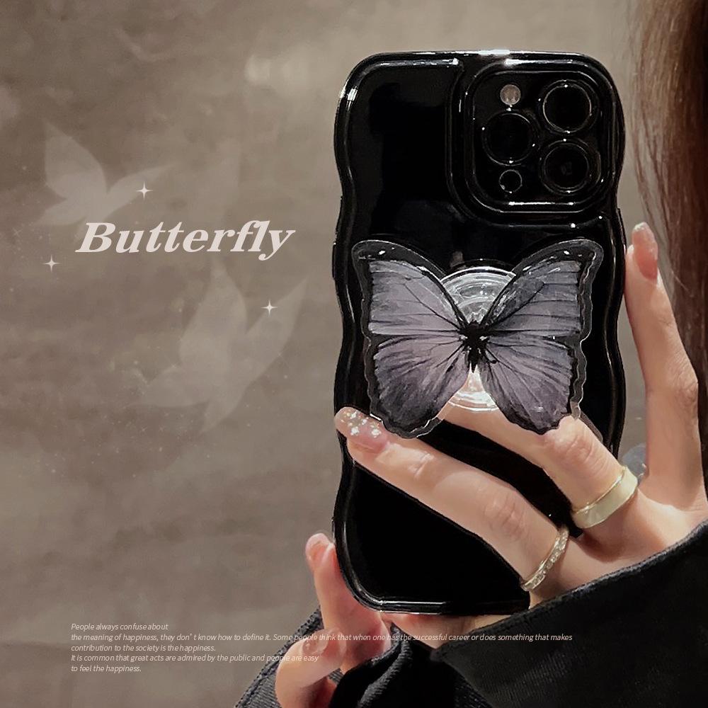 Advanced Sense 15pro Max IPhone Case IPhone 14 Butterfly Stand 11 Suitable for 16 Silicone 12 Soft