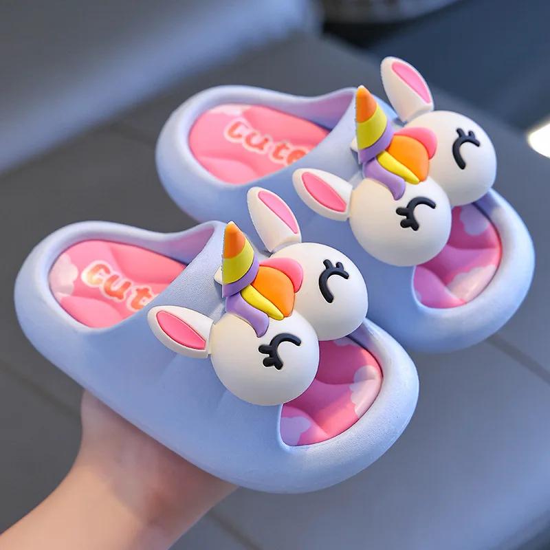 New Summer Children Sandals Girls Shoes Baby Slippers Non-Slip Soft Bottom Kids Sand Beach Boys Indoor Bath Parent-Child Sandals