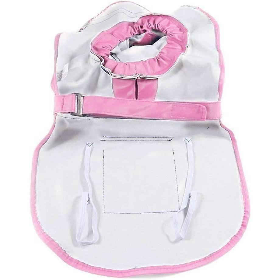 Dww-Adjustable Waterproof Pet Dog Hooded Raincoat Reflective Dog Rain Coat Jacket Dog Rainwear Apparel Clothes for Small Medium Large Dogs (M, Pink)