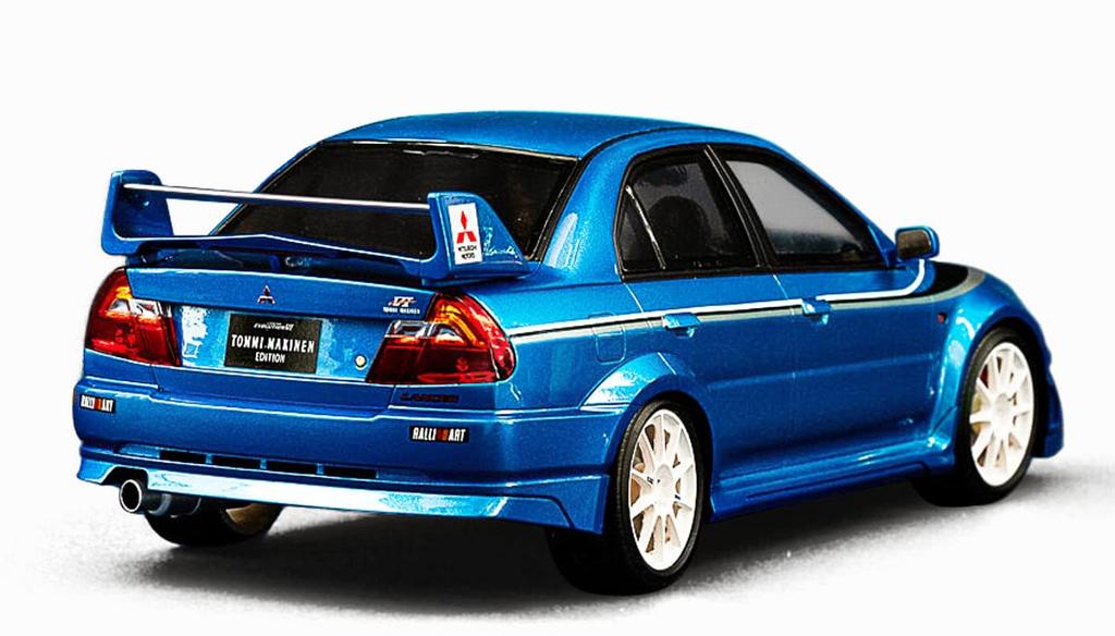 POP RACE Mitsubishi Evolution Tommi Makinen Edition Blue Finished Product 1/18