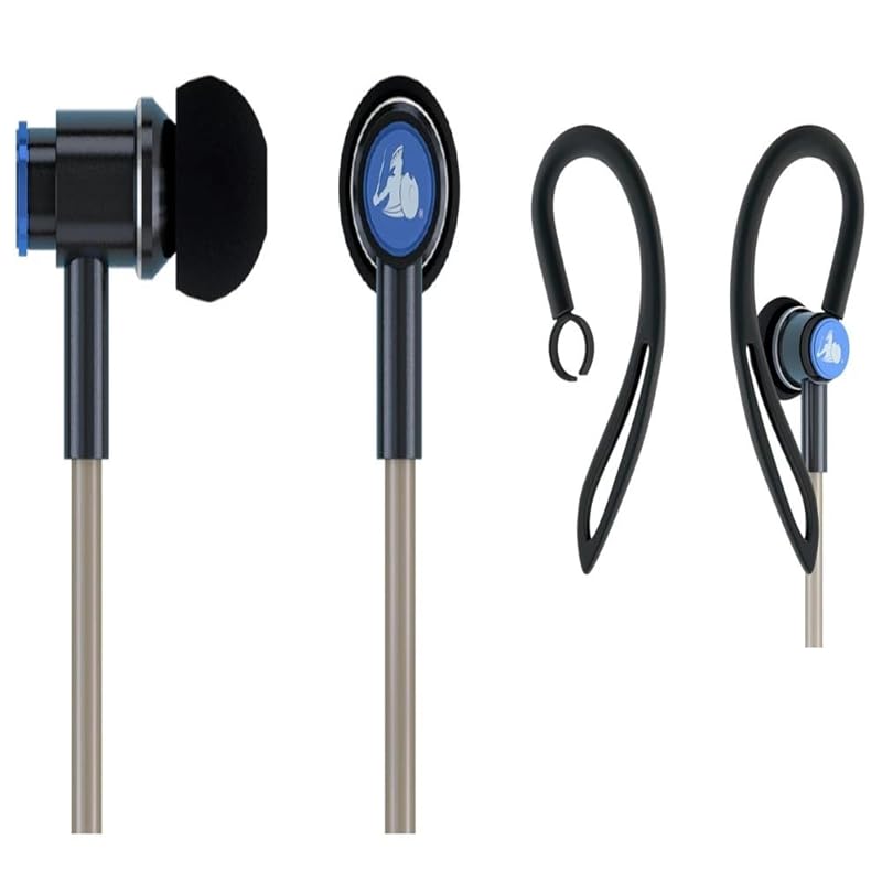 

DefenderShield air tube earphones black Electromagnetic wave prevention goods wired stereo headphones with microphone hands free microphone sports